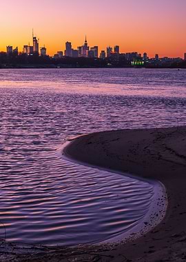 Warsaw Twilight River View