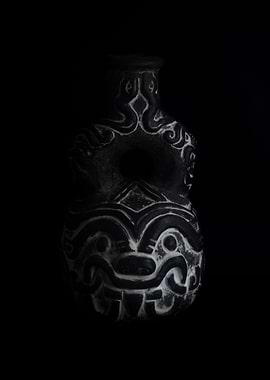 Huaco relief portrait