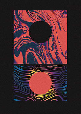 Retro Marble Yin Yang