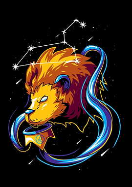 Zodiac Sign Leo Galaxy