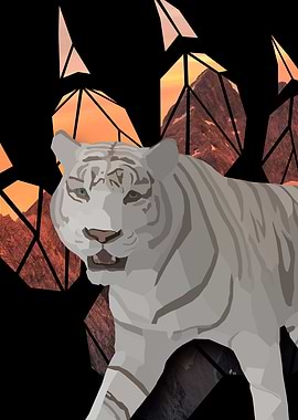 Shattered white tiger