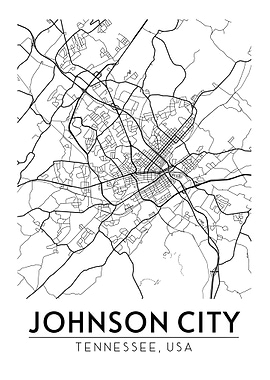 Johnson City Tennessee Map