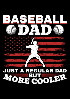 Baseball Dad US Flag