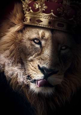 PROUD LION king face