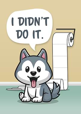 Funny Messy Dog Bathroom 1