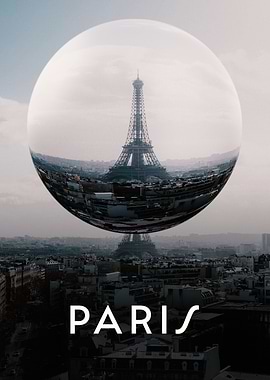 Paris France Glass Lens