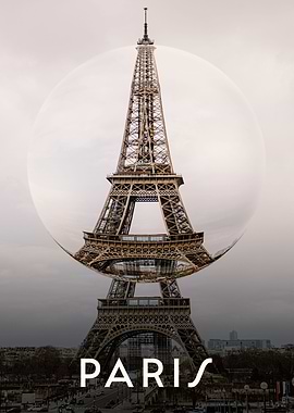 Paris France Glass Ball