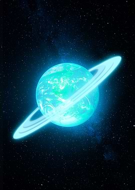 Fantasy Planet with Rings