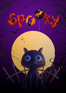 Spooky Halloween Cat