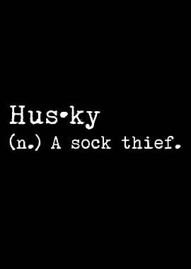 Husky A Sock Thief