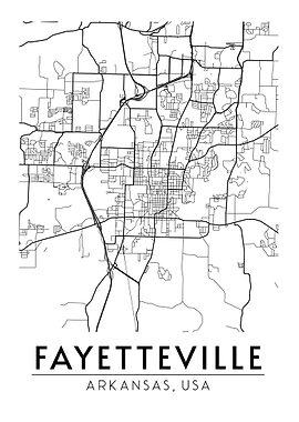 Fayetteville Arkansas Map
