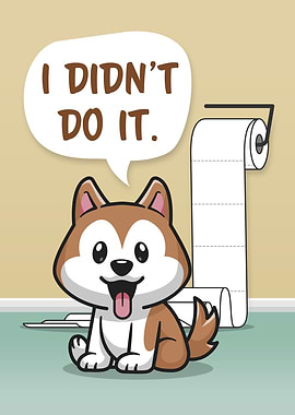 Funny Messy Dog Bathroom 1