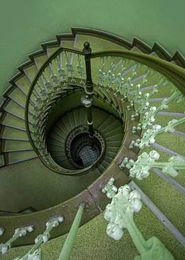 Spiral Green Staircase