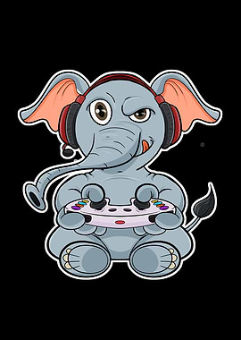 Elephant Video Gamer