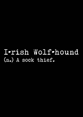 Irish Wolfhound Sock Thief