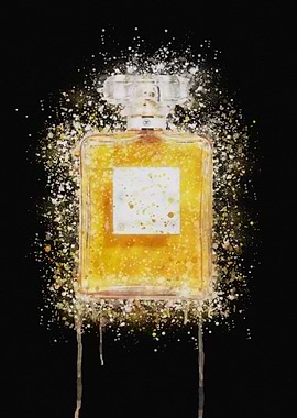 Perfume bottle watercolor