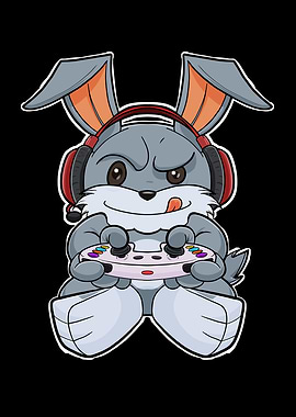 Bunny Video Gamer