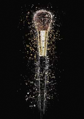 Makeup brush watercolor