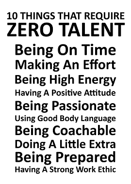 require zero talent