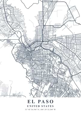 El Paso Ash Plane Map