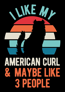Funny American Curl Cat