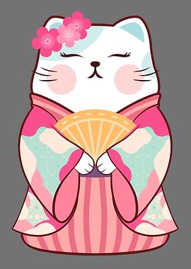 Japanese Style Kimono Cat