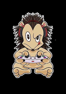 Hedgehog Video Gamer