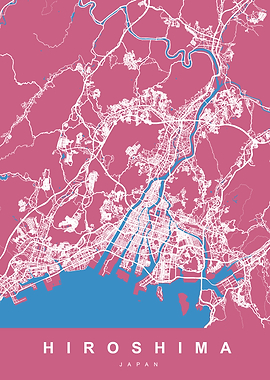 HIROSHIMA Map JAPAN