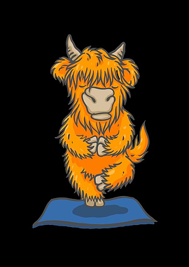 Scottish Highland Cow Yoga