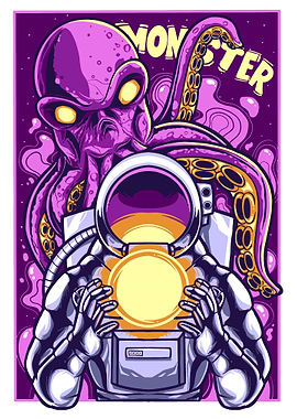 monster space illustration