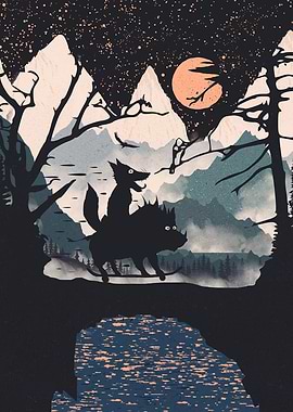 Fox Punk and Orange Moon