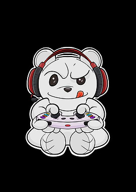 Polar Bear Video Gamer