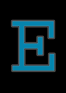 e letter blue