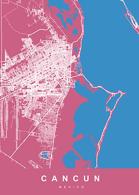 CANCUN Map MEXICO