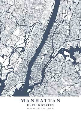 Manhattan Ash Plane Map