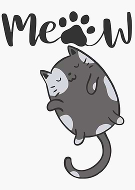 Meow Cute cat sleeping