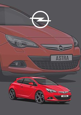 Vauxhall Astra red
