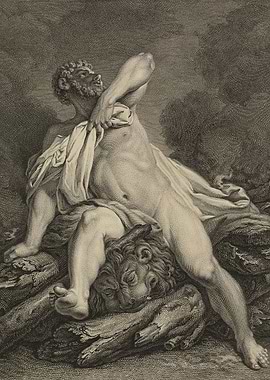 Hercules On Defeated Lion