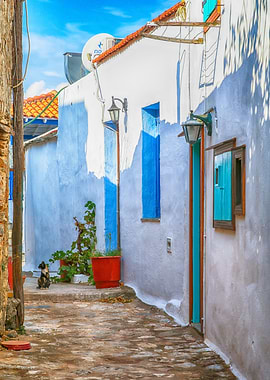 Colorful street, Greece