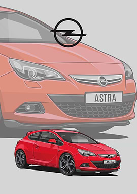 Vauxhall Astra red