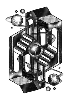 Monochrome Space Temple