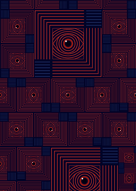 Line art eye pattern