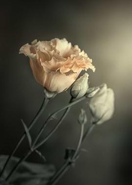 Pastel flowers, macro