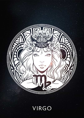 Zodiac Sign Virgo Galaxy