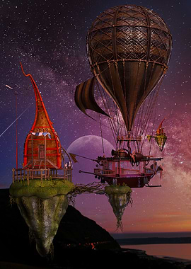 Balloon at the landing jet