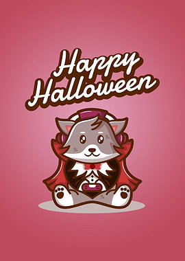 Baby wolf happy halloween