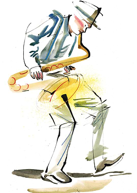 Saxophonist Player Musicia