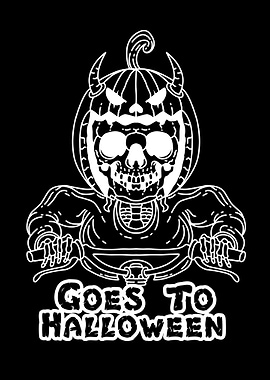 pumpkin goes halloween