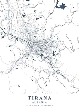 Tirana Ash Plane Map