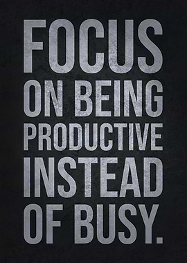 Productive vs Busy